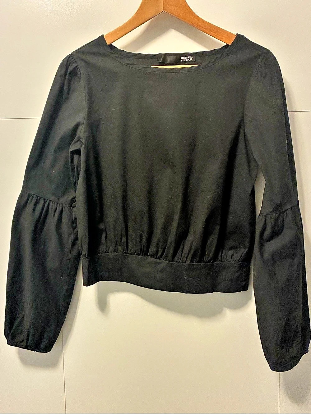 Rebel Sugar Black Long Sleeve Blouse Like New